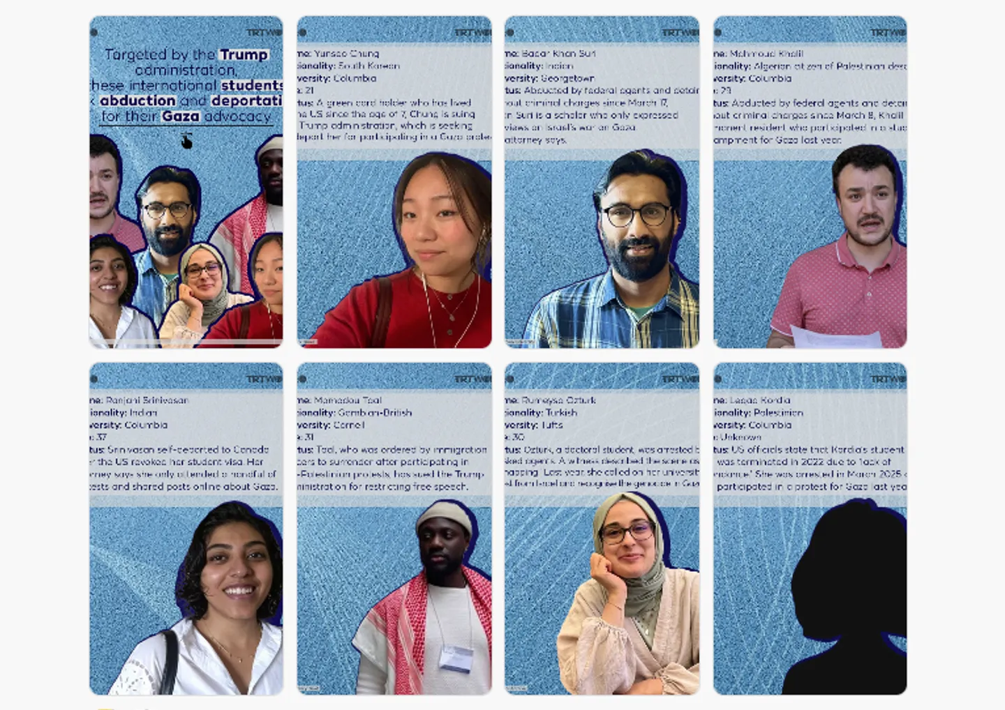 Meet the people detained or deported in the US for pro-Palestine protests and other reasons